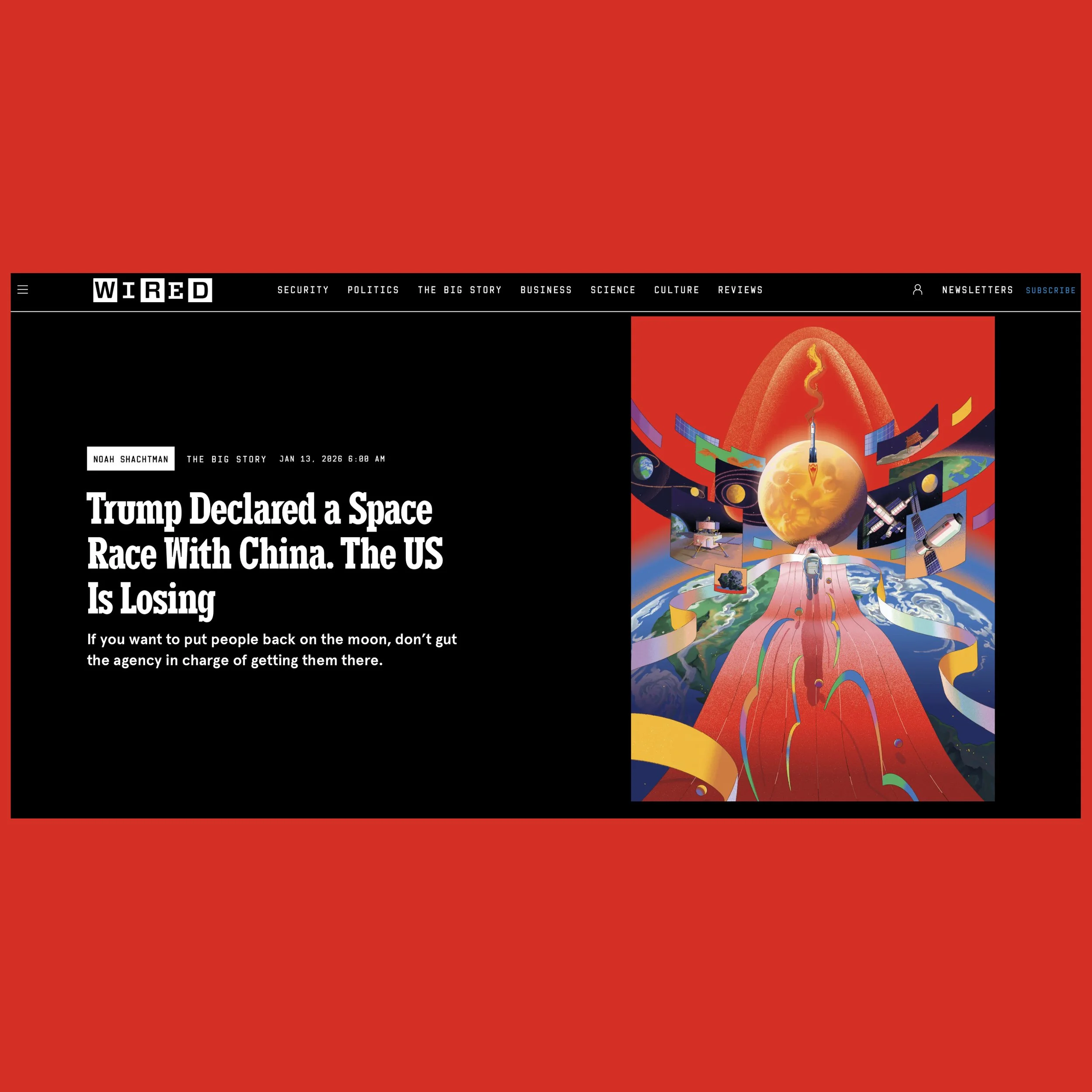 Wired Magazine - Space race between China & US | Caper